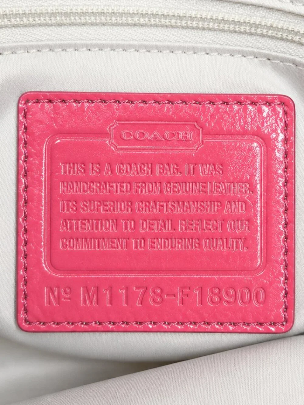 Coach‎ Laura F18900 Coral Pink Patent Leather Large Tote Bag